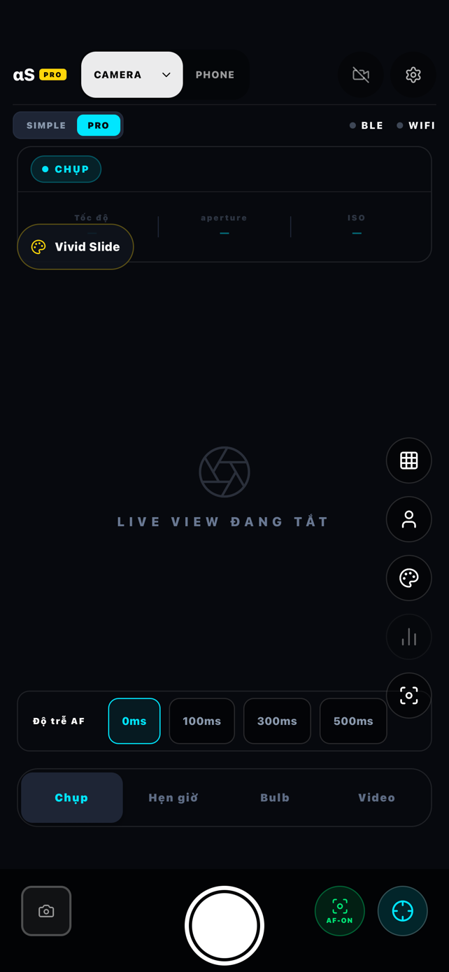 KaiCam main remote capture screen