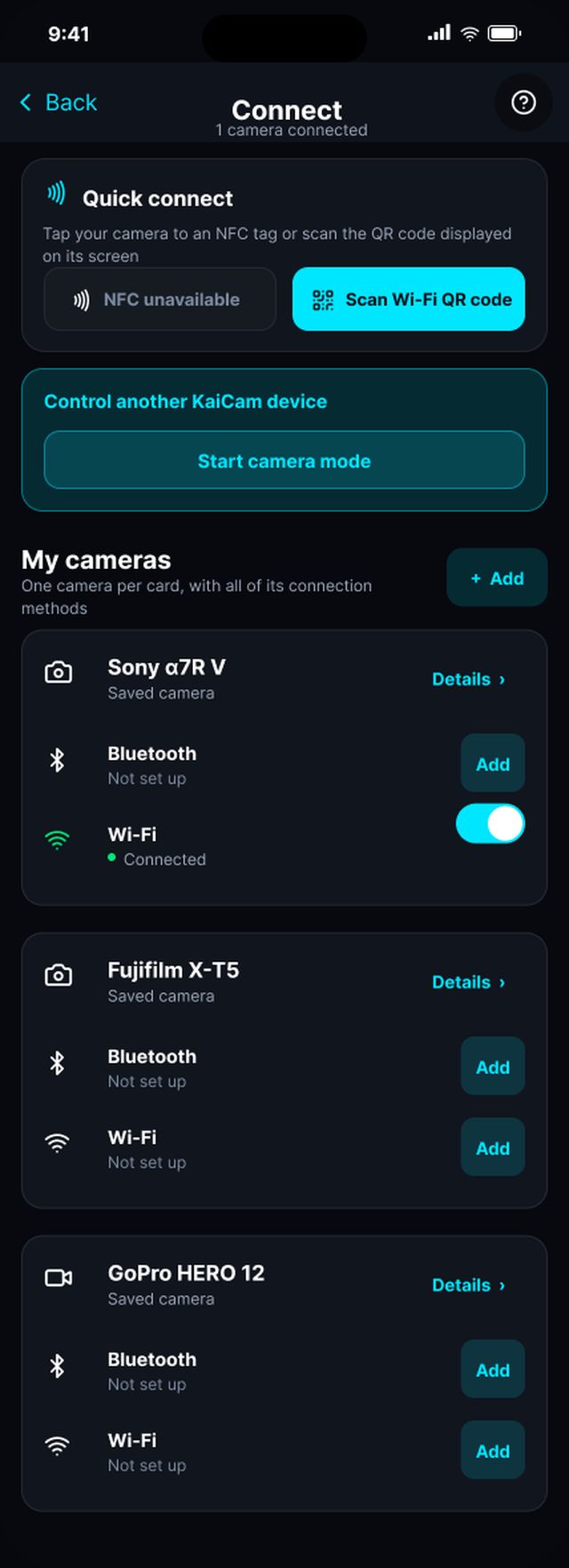 Add a camera sheet