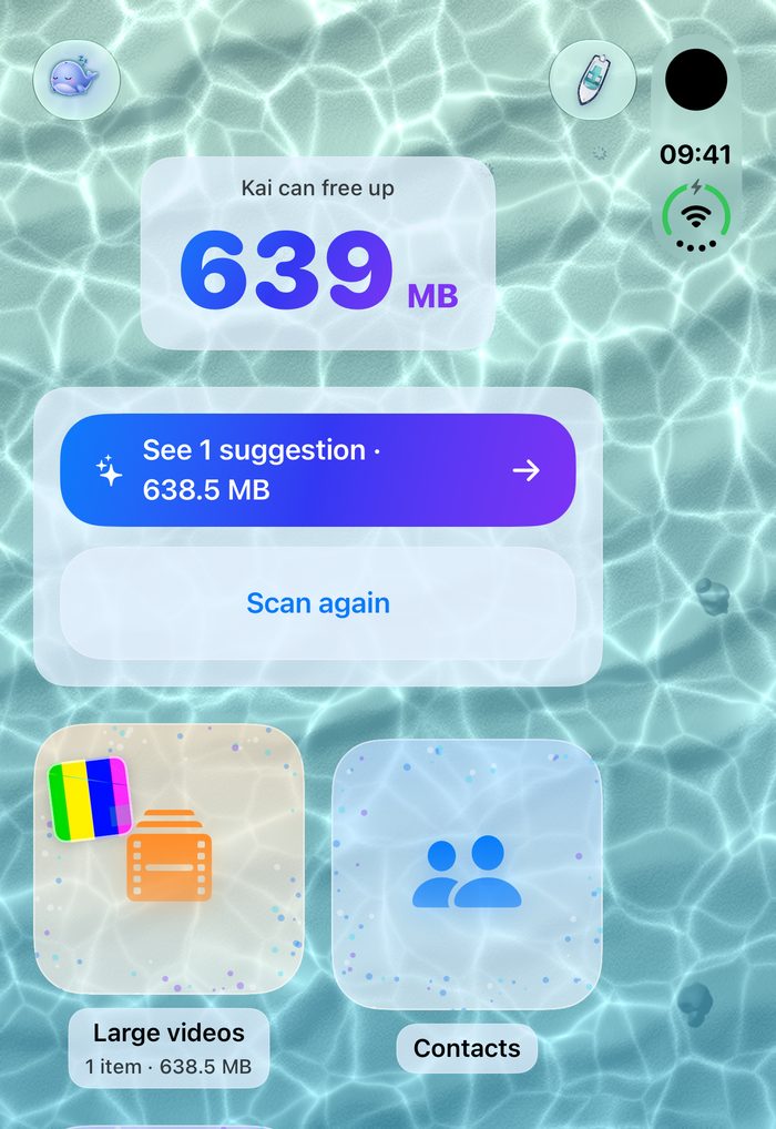 Kai's sea: what Kai can free up, at a glance