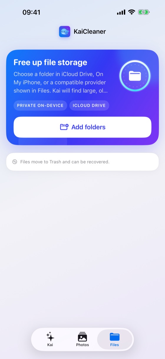iOS Files folder cleanup