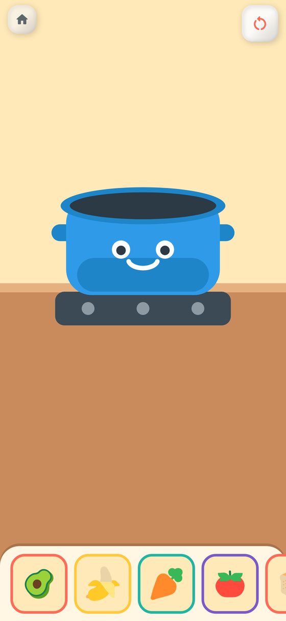 Cook with a smiling pot