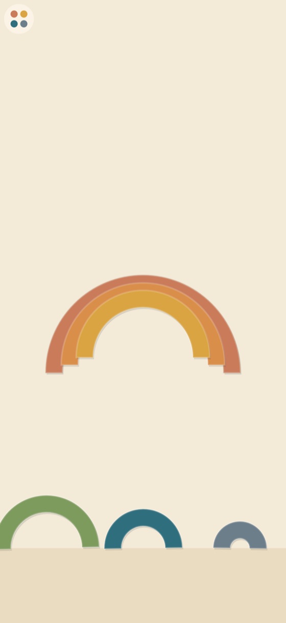 Stack a wooden rainbow